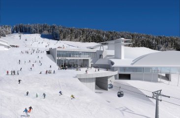 Die neue Mittelstation, Drehscheibe der Flying Mozart - Snow Space Salzburg