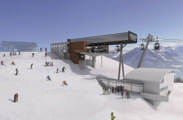 Die neue Bergstation der Flying Mozart - Snow Space Salzburg